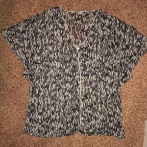 Sheer Patterned Blouse